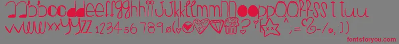 Peanutbutterjelly Font – Red Fonts on Gray Background