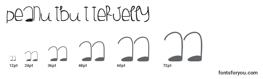 Peanutbutterjelly Font Sizes
