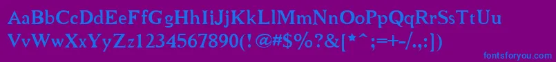 Шрифт Niewcm – синие шрифты на фиолетовом фоне