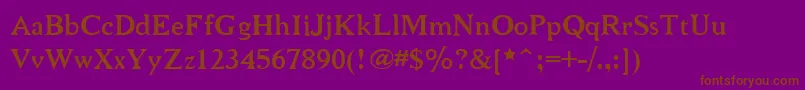 Шрифт Niewcm – коричневые шрифты на фиолетовом фоне