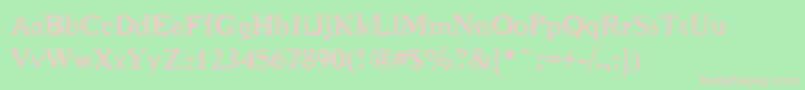 Niewcm Font – Pink Fonts on Green Background