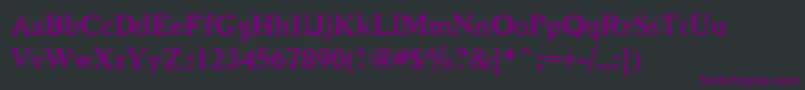 Шрифт Niewcm – фиолетовые шрифты на чёрном фоне