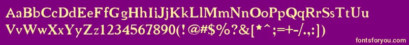 Niewcm Font – Yellow Fonts on Purple Background