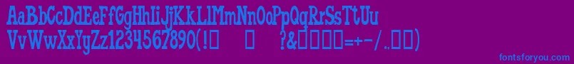 WorldsfinestNormal Font – Blue Fonts on Purple Background