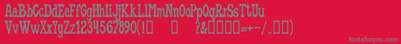 WorldsfinestNormal Font – Gray Fonts on Red Background