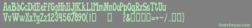 WorldsfinestNormal Font – Green Fonts on Gray Background