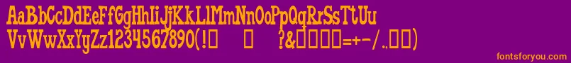 WorldsfinestNormal Font – Orange Fonts on Purple Background