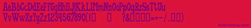 WorldsfinestNormal Font – Purple Fonts on Red Background