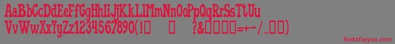 WorldsfinestNormal Font – Red Fonts on Gray Background