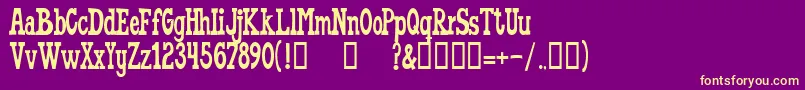 WorldsfinestNormal Font – Yellow Fonts on Purple Background