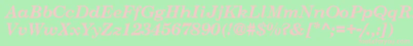 CenturySchoolbookSsiBoldItalic Font – Pink Fonts on Green Background