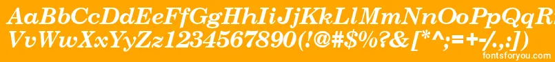 CenturySchoolbookSsiBoldItalic Font – White Fonts on Orange Background