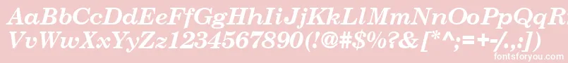 CenturySchoolbookSsiBoldItalic Font – White Fonts on Pink Background