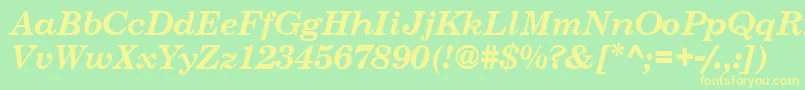CenturySchoolbookSsiBoldItalic Font – Yellow Fonts on Green Background