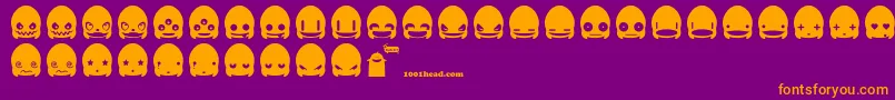 Ghostsmileys Font – Orange Fonts on Purple Background