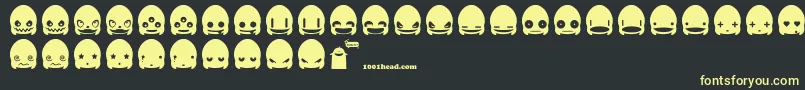 Ghostsmileys Font – Yellow Fonts on Black Background