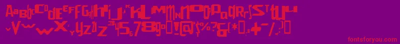 VenerealStrobeEffect Font – Red Fonts on Purple Background
