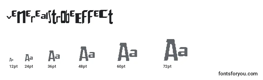 Размеры шрифта VenerealStrobeEffect
