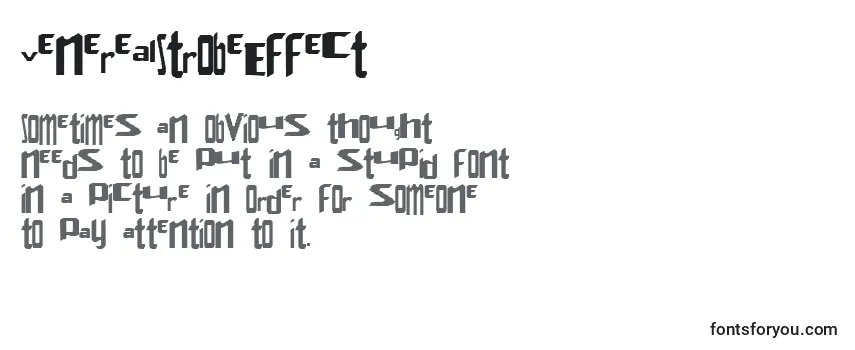 Review of the VenerealStrobeEffect Font