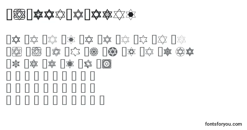 Schriftart SlStarOfDavid – Alphabet, Zahlen, spezielle Symbole