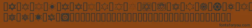 SlStarOfDavid Font – Black Fonts on Brown Background