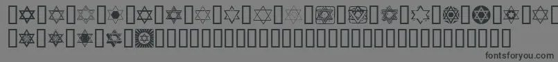 SlStarOfDavid-Schriftart – Schwarze Schriften auf grauem Hintergrund