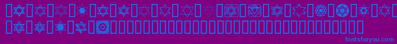 fuente SlStarOfDavid – Fuentes Azules Sobre Fondo Morado