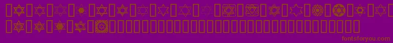 SlStarOfDavid Font – Brown Fonts on Purple Background