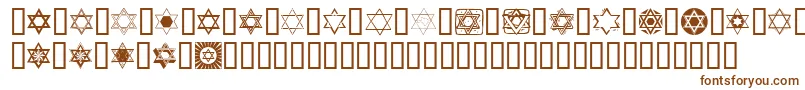 SlStarOfDavid Font – Brown Fonts on White Background