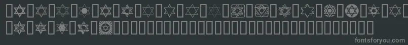 SlStarOfDavid Font – Gray Fonts on Black Background