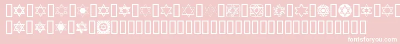 fuente SlStarOfDavid – Fuentes Blancas Sobre Fondo Rosa