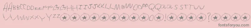 TommysFirstAlphabet Font – Gray Fonts on Pink Background