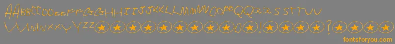 fuente TommysFirstAlphabet – Fuentes Naranjas Sobre Fondo Gris