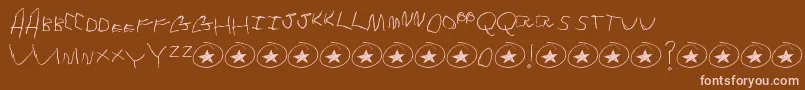 TommysFirstAlphabet Font – Pink Fonts on Brown Background