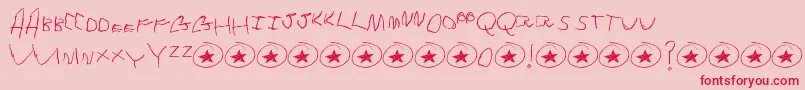 TommysFirstAlphabet Font – Red Fonts on Pink Background