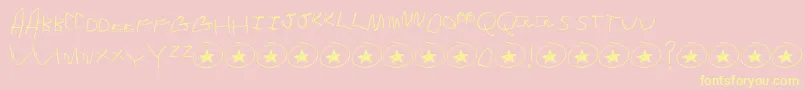 TommysFirstAlphabet Font – Yellow Fonts on Pink Background