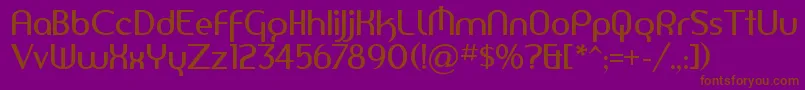 AmerikaSans Font – Brown Fonts on Purple Background