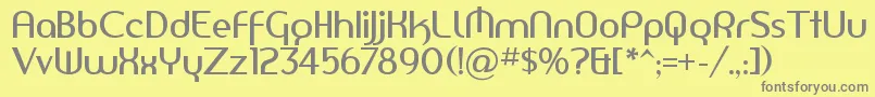 Шрифт AmerikaSans – серые шрифты на жёлтом фоне