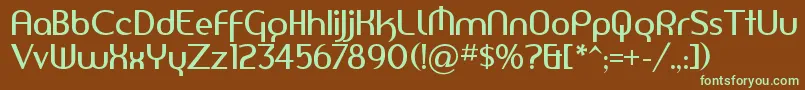 AmerikaSans Font – Green Fonts on Brown Background