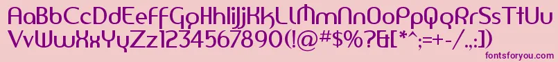 AmerikaSans Font – Purple Fonts on Pink Background