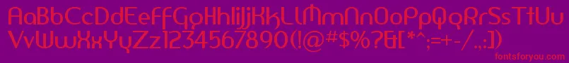 AmerikaSans Font – Red Fonts on Purple Background