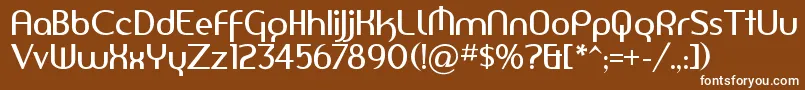 フォントAmerikaSans – 茶色の背景に白い文字