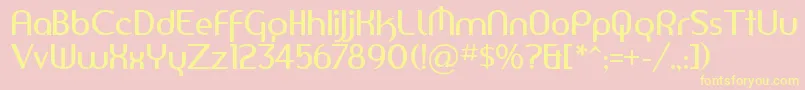 AmerikaSans Font – Yellow Fonts on Pink Background