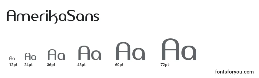 AmerikaSans Font Sizes