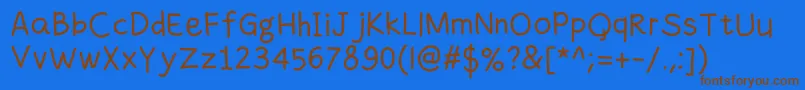 Fandaeg Font – Brown Fonts on Blue Background