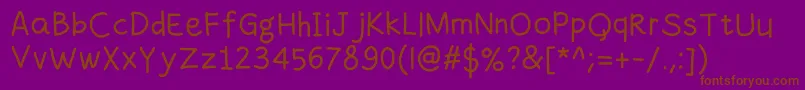 Шрифт Fandaeg – коричневые шрифты на фиолетовом фоне