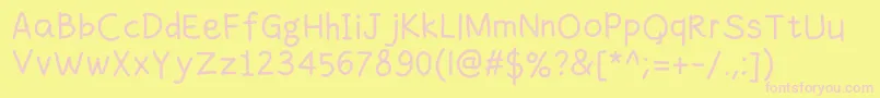 Fandaeg Font – Pink Fonts on Yellow Background