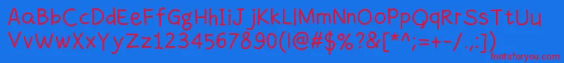 Fandaeg Font – Red Fonts on Blue Background