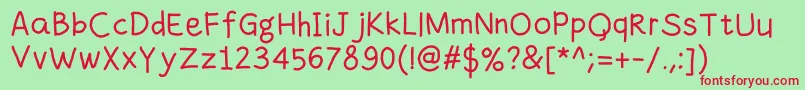 Fandaeg Font – Red Fonts on Green Background