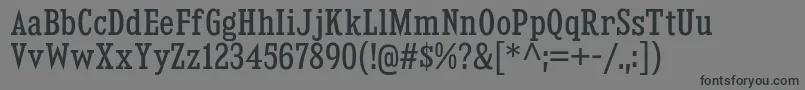 フォントKingsbridgeCdRg – 黒い文字の灰色の背景